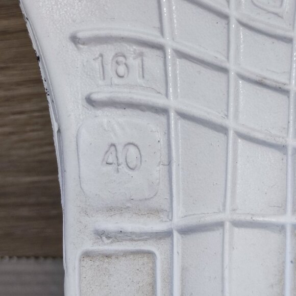 Kavai rubber clogs women's size EU 40 US 10 white and salt 7 pepper lightweight - Picture 7 of 10